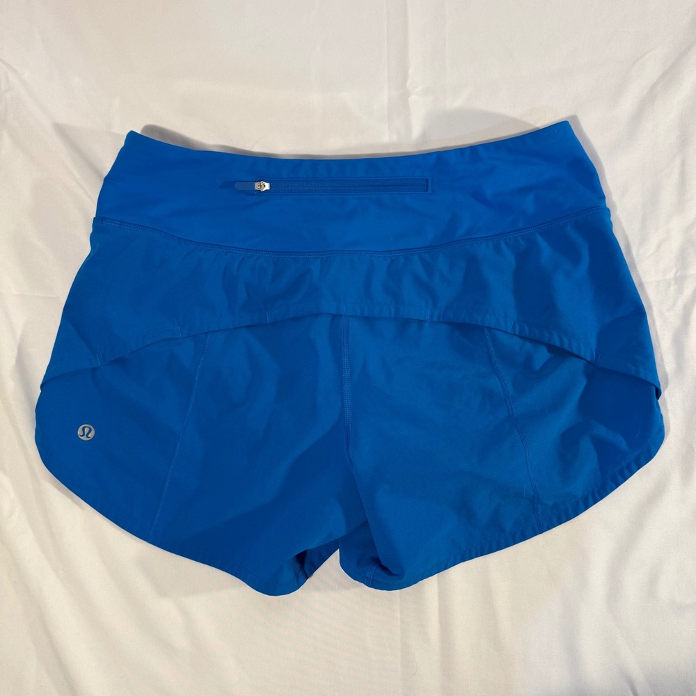 Lululemon Speed Up Low-Rise Lined Short 2.5 Blue Running Athletic Womens 6